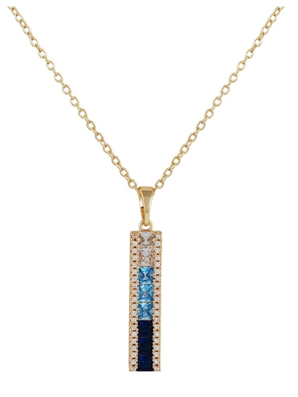 Vince Camuto Blue Ombré CZ Necklace